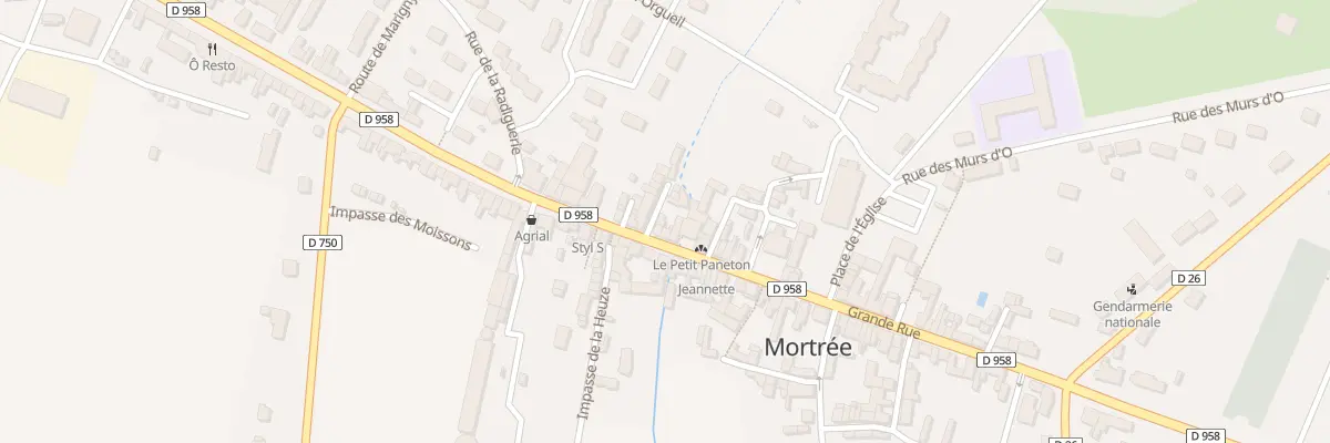 Plan du 46 Grande Rue à Mortrée