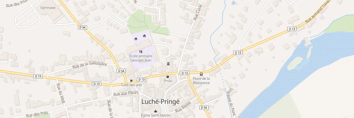 Plan du 1 Rue Curie à Luché-Pringé