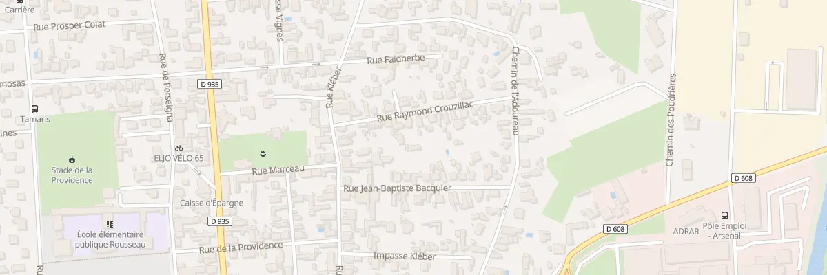 Plan du 14 Rue Raymond Crouzillac à Tarbes