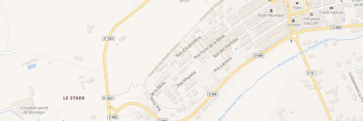 Plan du 87 Rue Porte de la Réole à Monségur