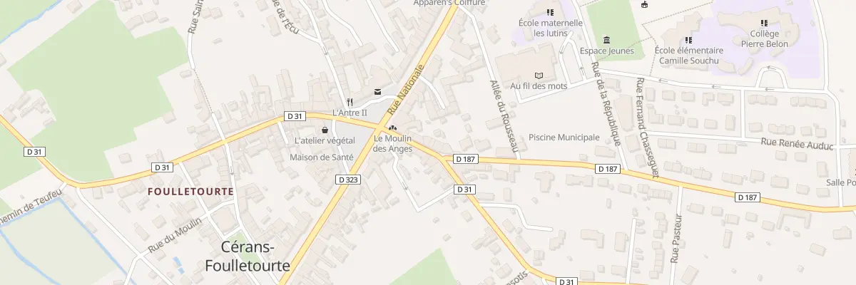 Plan du 7 Rue du Mal Leclerc à Cérans-Foulletourte