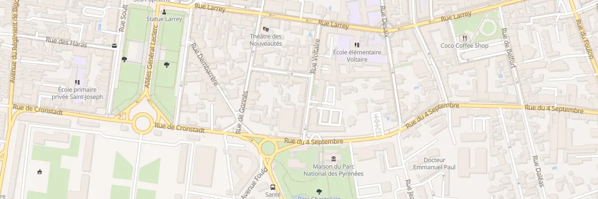 Plan du 16 Rue Voltaire à Tarbes