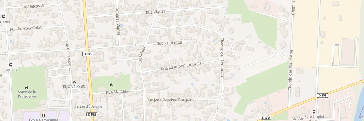 Plan du 15 Rue Raymond Crouzillac à Tarbes