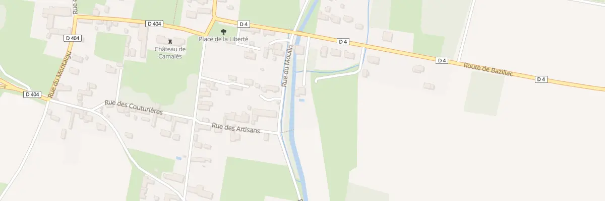Plan du 2 Rte de Bazillac à Camalès