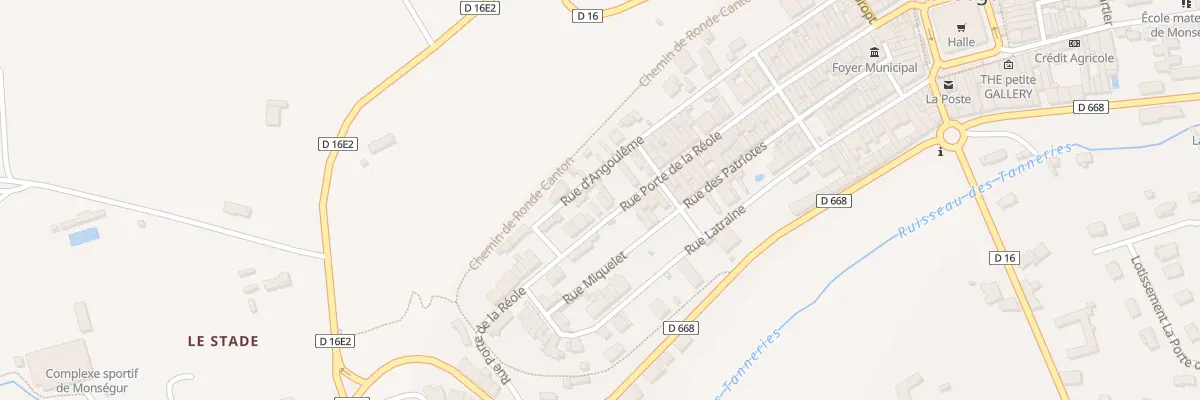 Plan du 83 Rue Porte de la Réole à Monségur