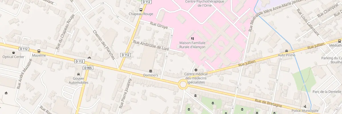 Plan du 14 Rue Ambroise de Loré à Alençon