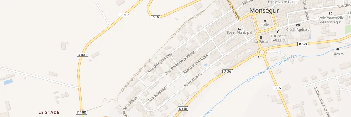 Plan du 4 Rue du Chateau à Monségur
