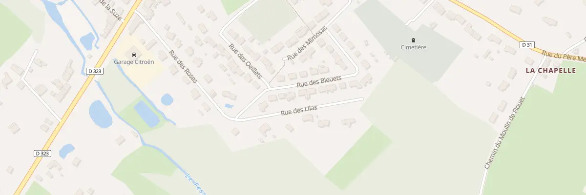 Plan du 25 Rue des Bleuets à Cérans-Foulletourte