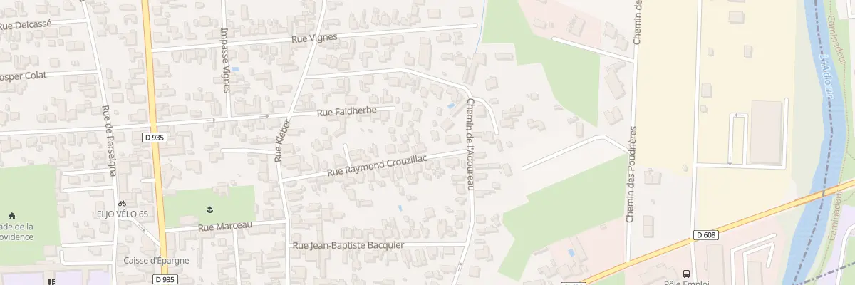 Plan du 21 Rue Raymond Crouzillac à Tarbes
