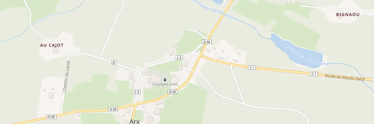 Plan du 2 Rte Bataillon Arthur à Arx
