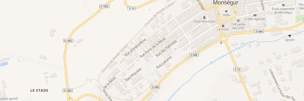 Plan du 90 Rue Porte de la Réole à Monségur