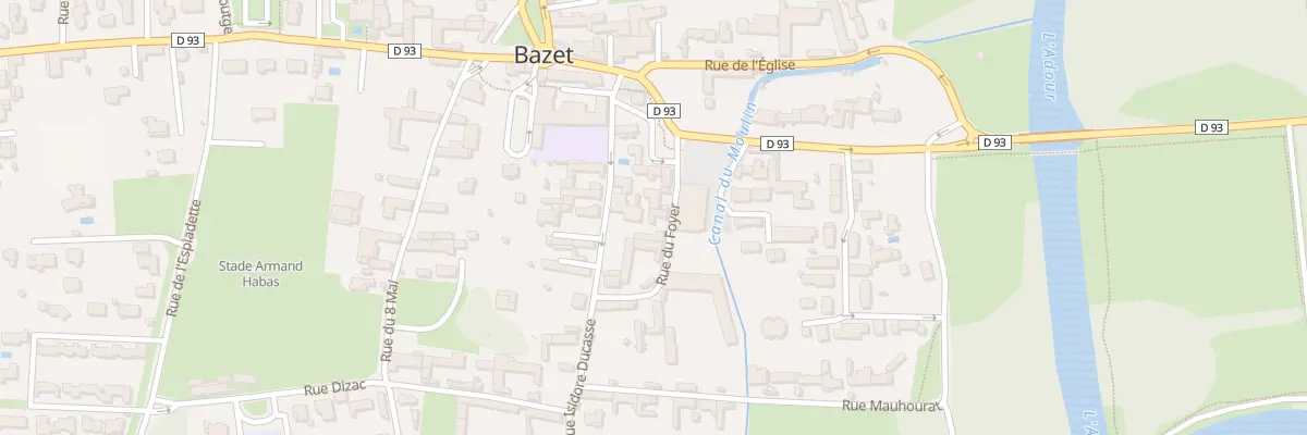 Plan du 12 Rue du Foyer à Bazet