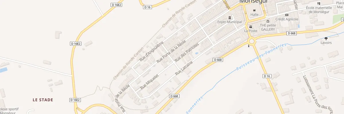 Plan du 6 Rue du Chateau à Monségur