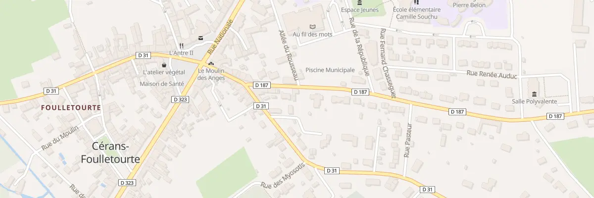 Plan du 28 Rue du Mal Leclerc à Cérans-Foulletourte