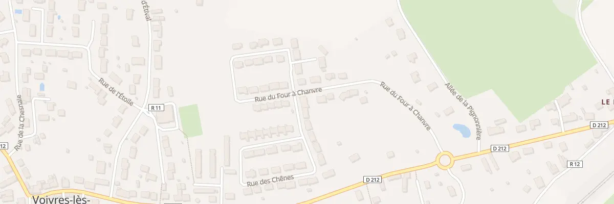 Plan du 1 Rue des Chenes à Voivres-lès-le-Mans