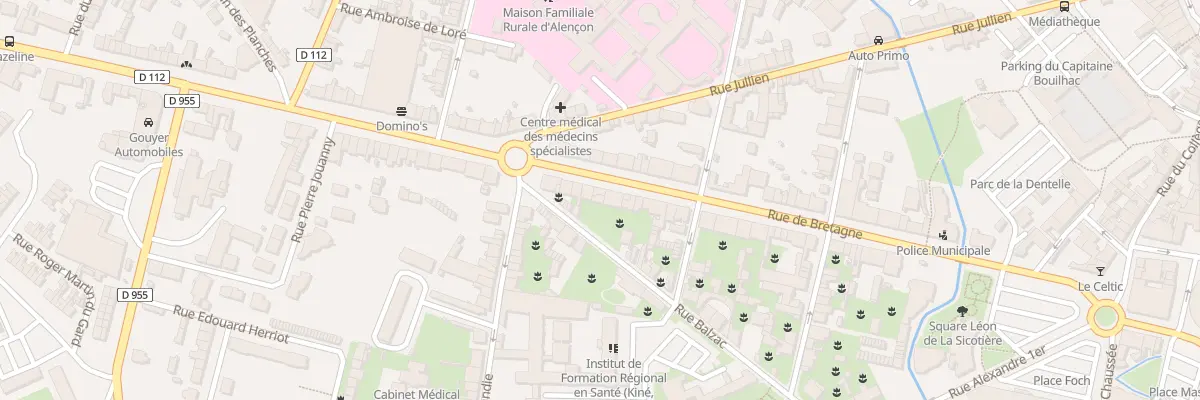 Plan du 64 Rue Balzac à Alençon