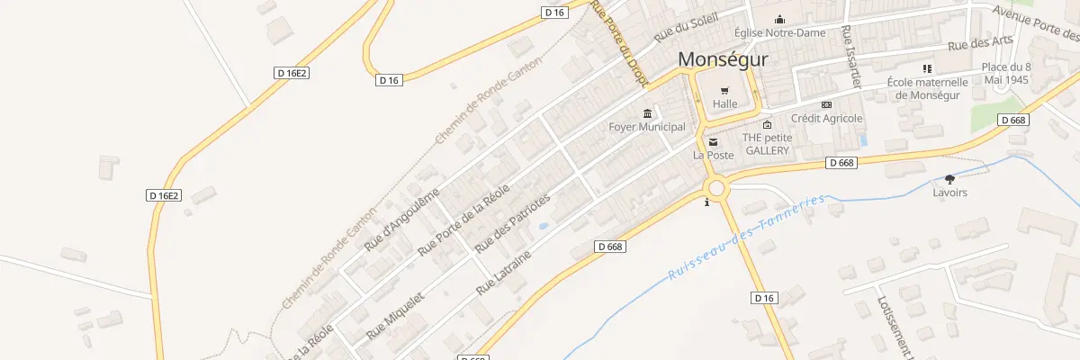 Plan du 58 Rue Porte de la Réole à Monségur