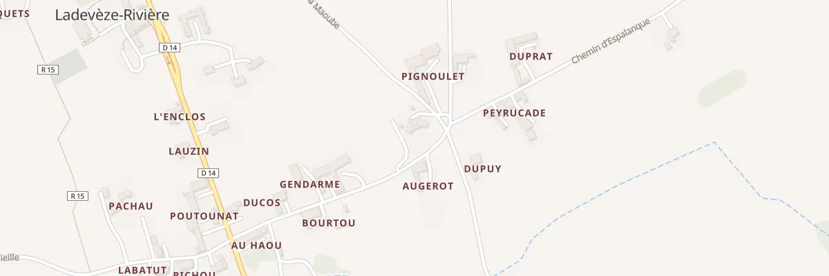 Plan du 5043 Traillonne à Ladevèze-Rivière