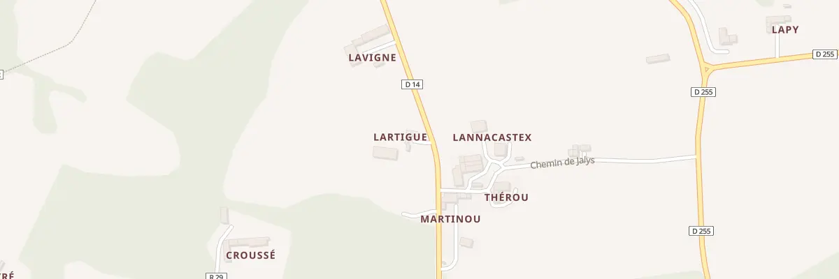 Plan du 5072 Lartigue à Ladevèze-Rivière