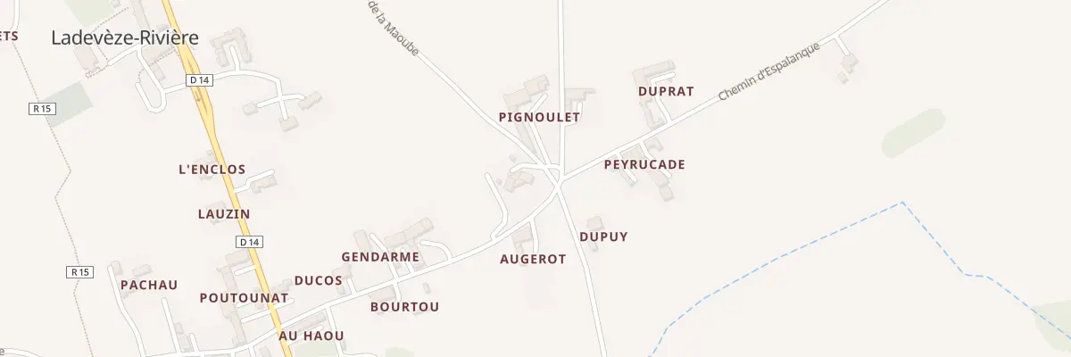 Plan du 5043B Traillonne à Ladevèze-Rivière
