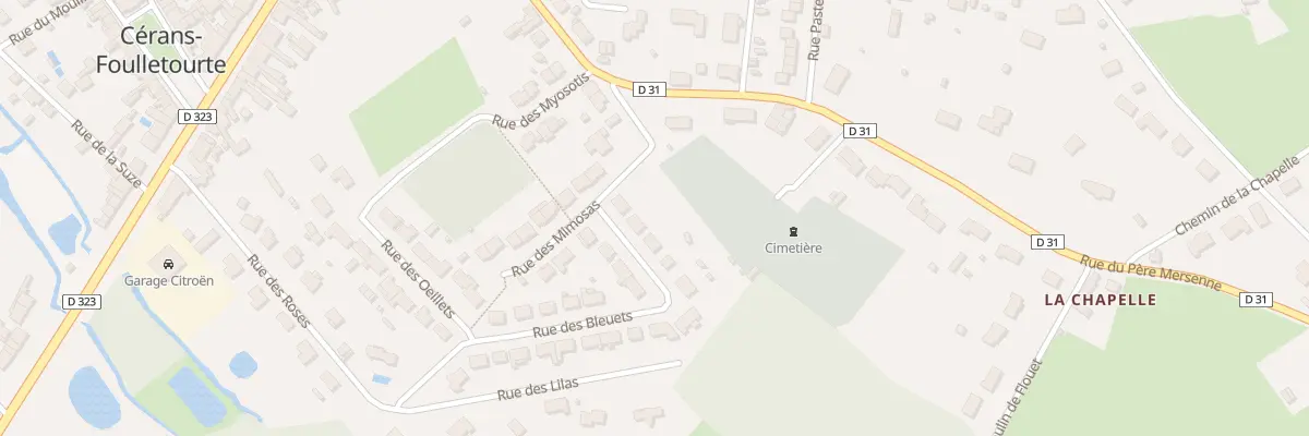 Plan du 3 Rue des Bleuets à Cérans-Foulletourte
