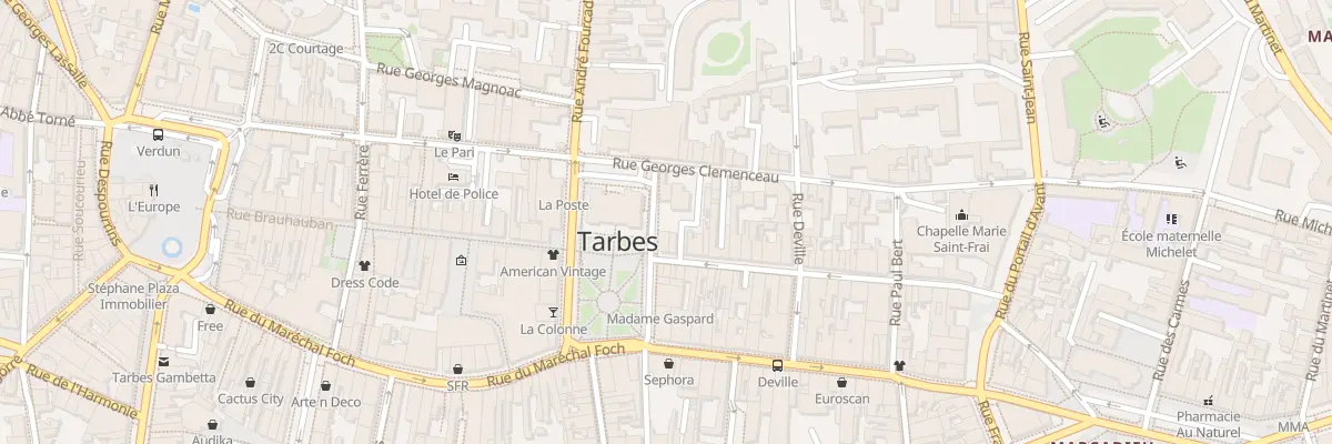 Plan du 12B Pl Jean Jaurès à Tarbes