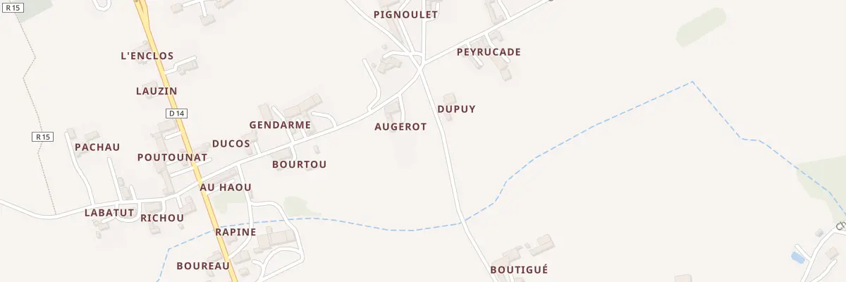 Plan du 5044 Augerot à Ladevèze-Rivière