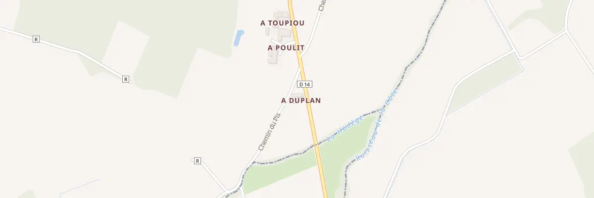 Plan du 5045 A Duplan à Ladevèze-Ville