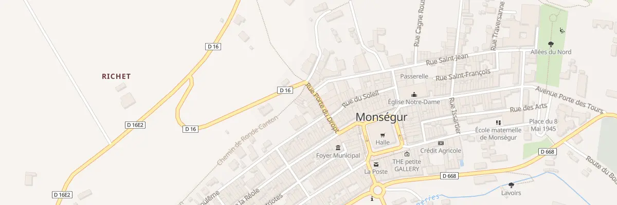 Plan du 22 Rue Porte du Dropt à Monségur