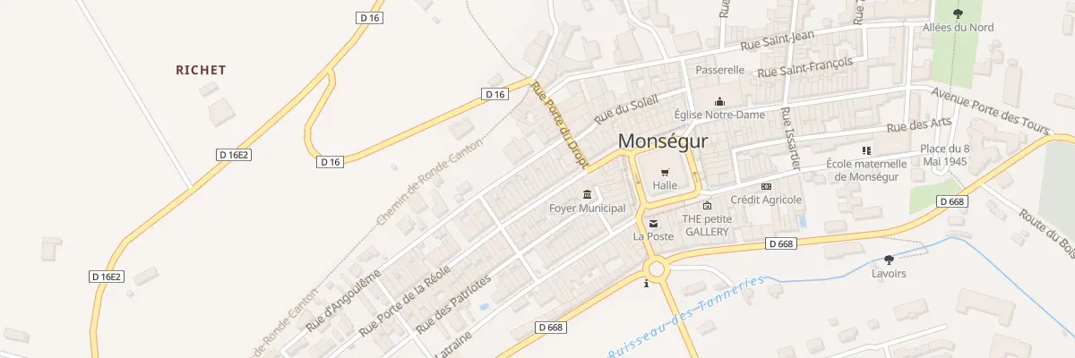 Plan du 25 Rue Porte de la Réole à Monségur
