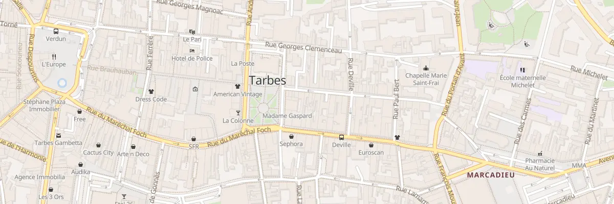 Plan du 50 Rue Brauhauban à Tarbes