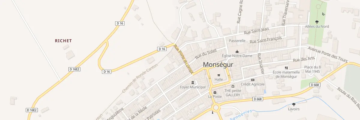Plan du 16 Rue Porte du Dropt à Monségur