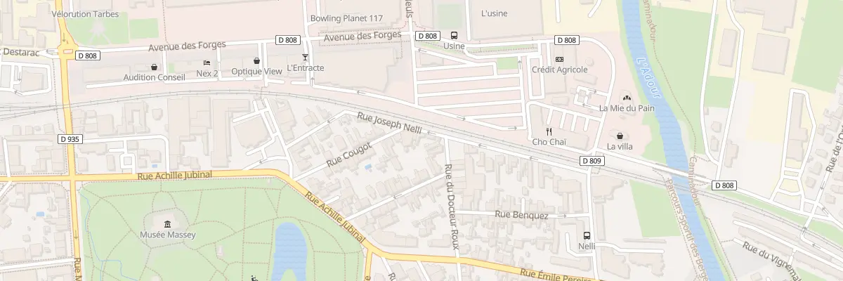 Plan du 16 Rue Joseph Nelli à Tarbes