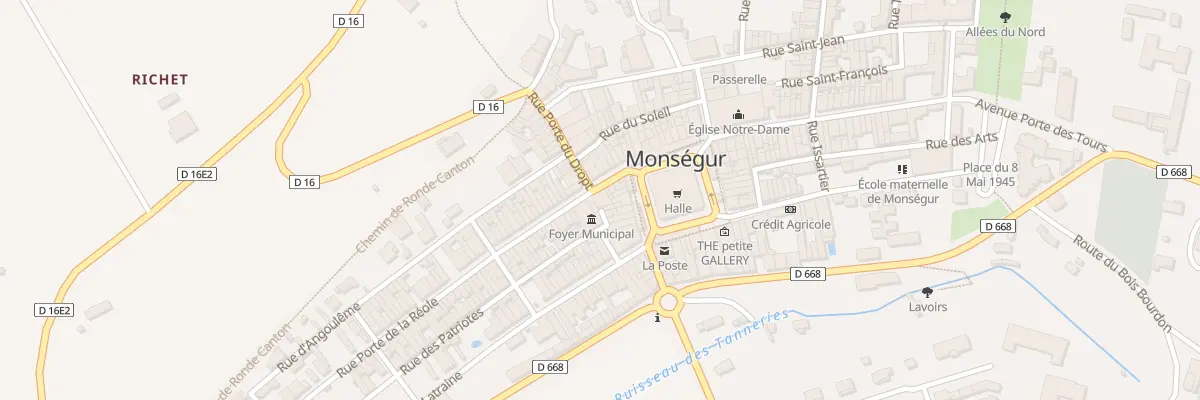 Plan du 8 Rue Porte de la Réole à Monségur