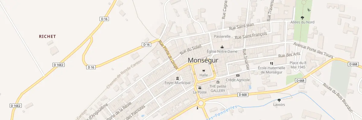 Plan du 7 Rue Porte de la Réole à Monségur