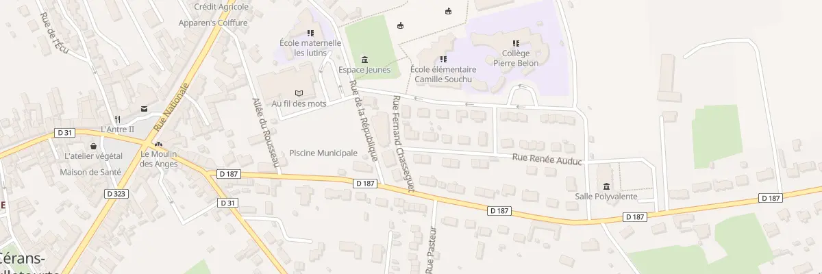 Plan du 2 Rue Fernand Chasseguet à Cérans-Foulletourte