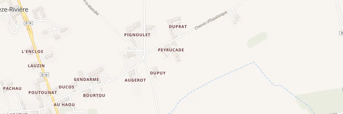 Plan du 5049 Peyrucade à Ladevèze-Rivière