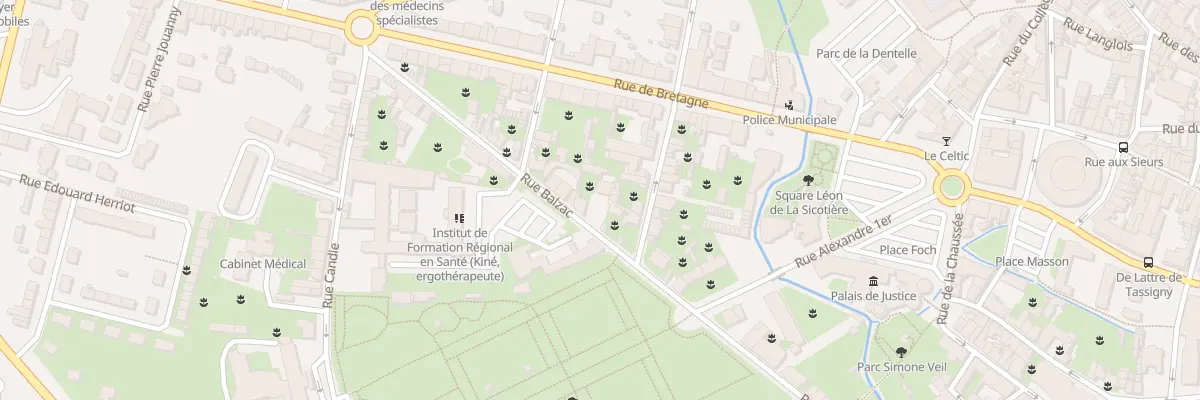 Plan du 38 Rue Balzac à Alençon