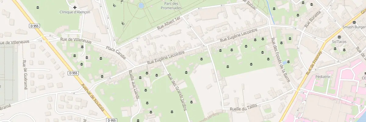 Plan du 75 Rue Eugène Lecointre à Alençon