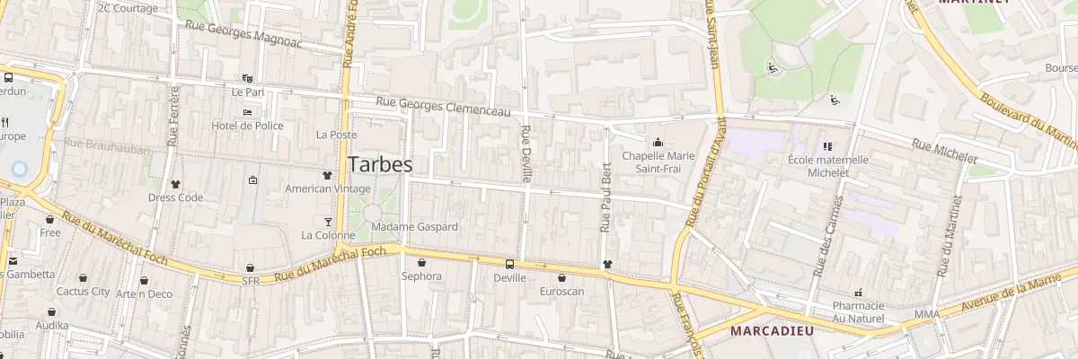 Plan du 69 Rue Brauhauban à Tarbes