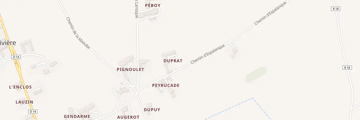 Plan du 5047 Duprat à Ladevèze-Rivière
