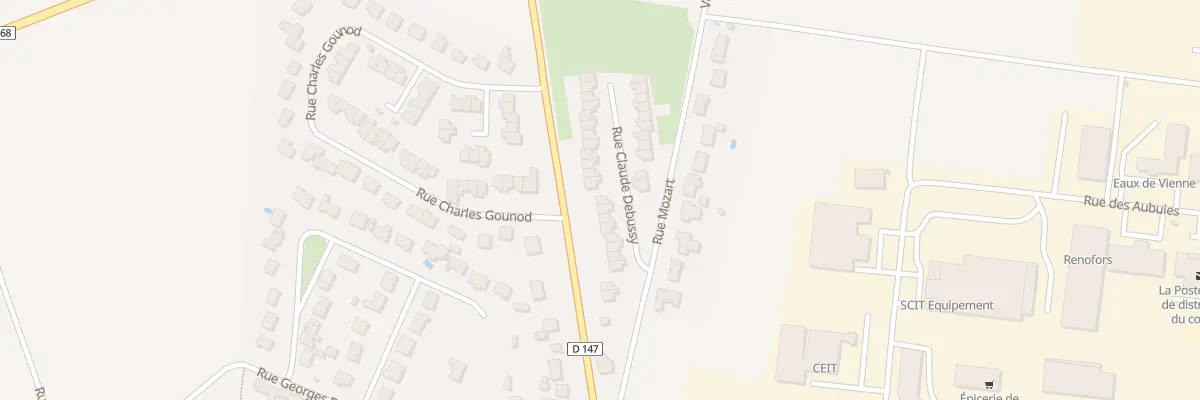 Plan du 19 Rue Claude Debussy à Loudun
