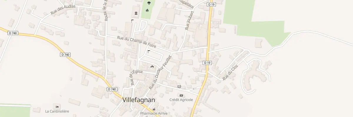Plan du 22 Rue du Docteur Feuillet à Villefagnan