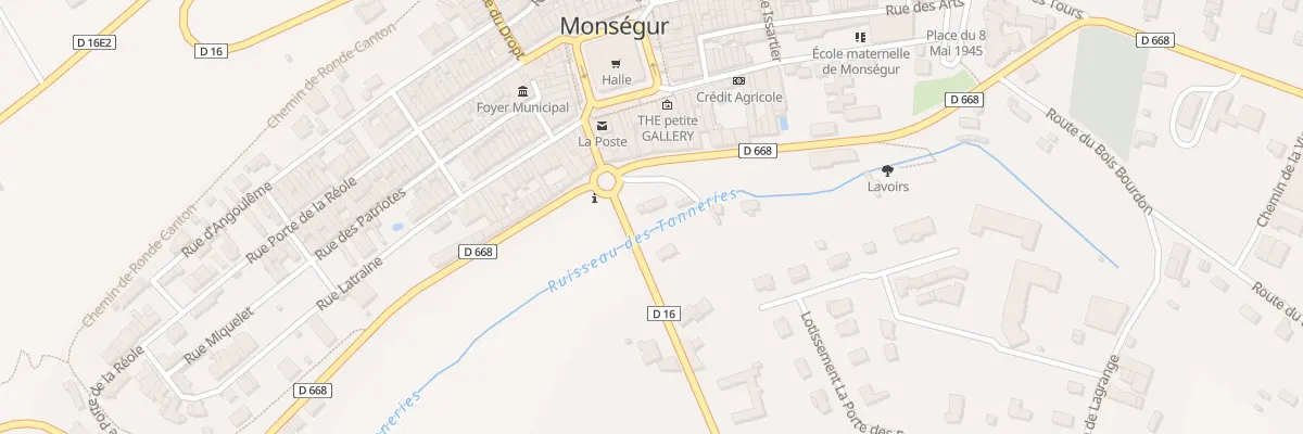 Plan du 2 Che des Tanneries à Monségur