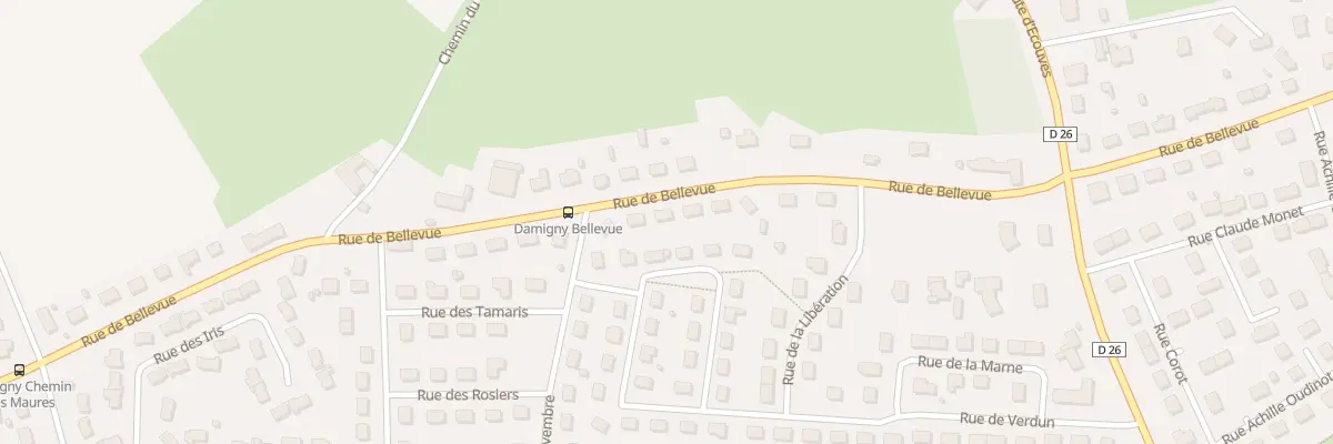 Plan du 56 Rue de Bellevue à Damigny