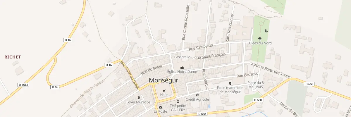 Plan du 3 Rue de l’Eglise à Monségur