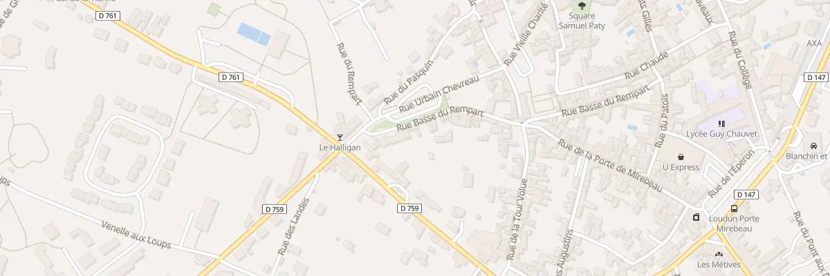 Plan du 23 Rue Basse du Rempart à Loudun
