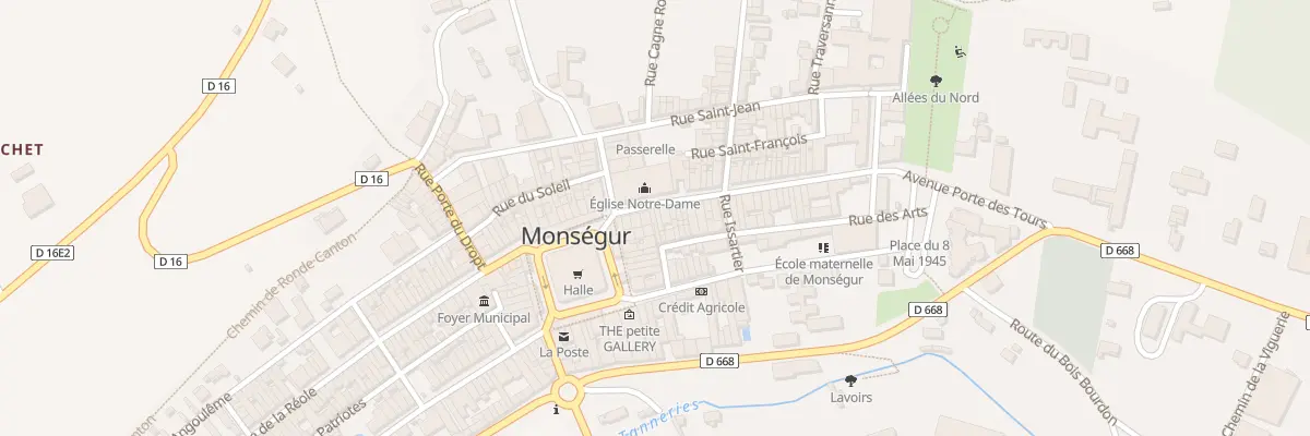Plan du 7 Rue des Victimes du 3 Aout à Monségur