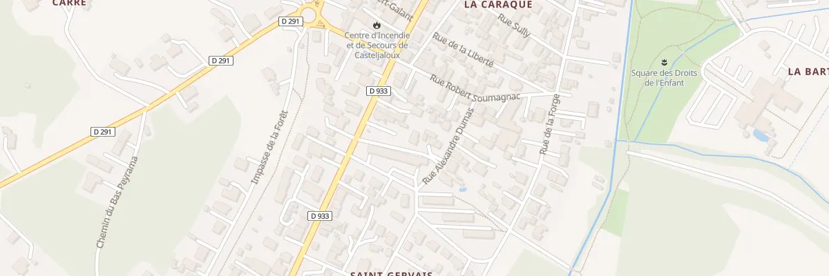 Plan du 12 Rue Alexandre Dumas à Casteljaloux