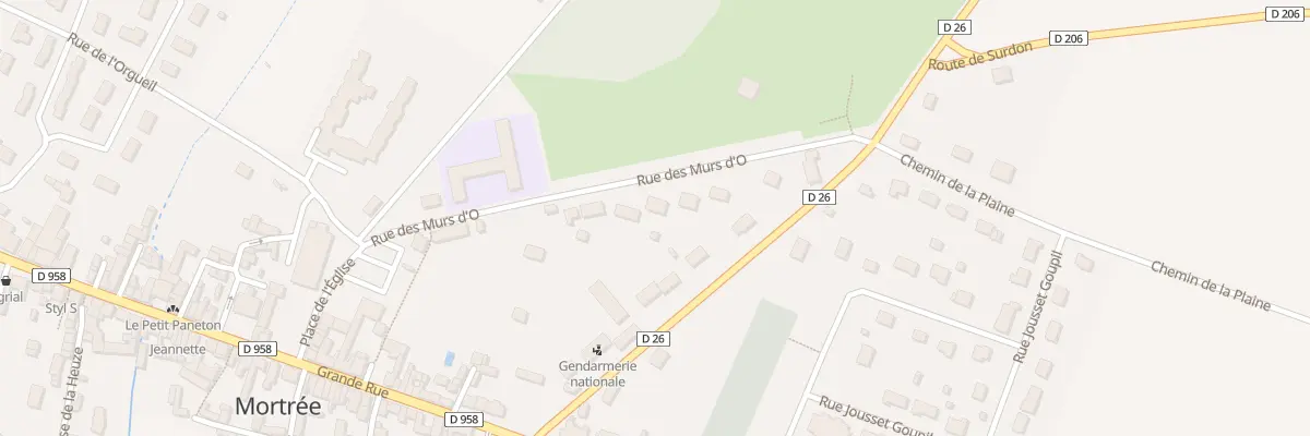Plan du 24 Rue des Murs d’Ô à Mortrée